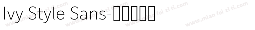 Ivy Style Sans字体转换